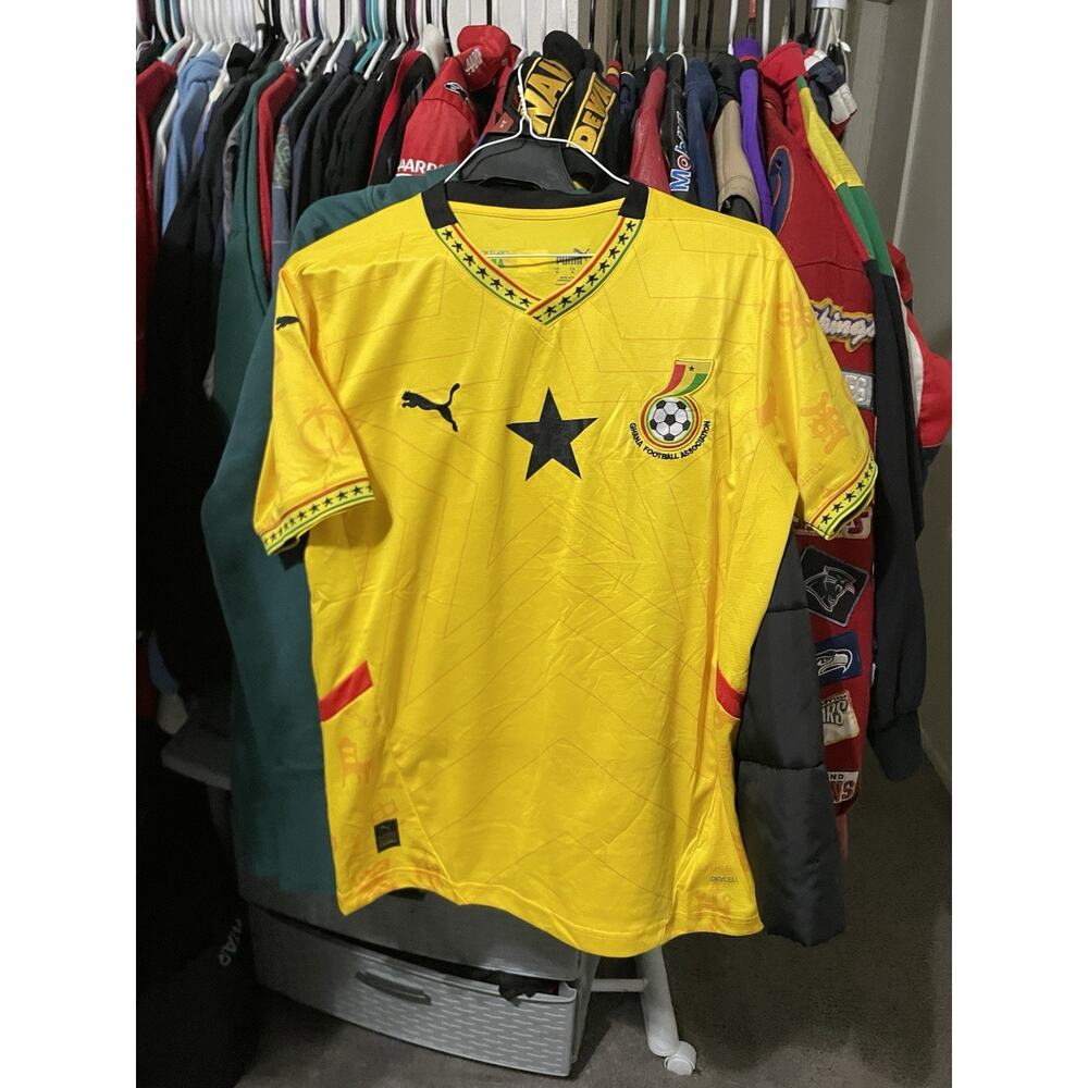 Size M- Puma Ghana Soccer team jersey 2026 World Cup New Yellow color